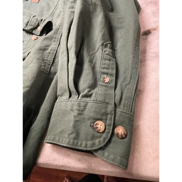 Wrangler Riggs Workwear Shirt Long Sleeve Button Up Men's XL 3W501FG Green - Picture 7 of 7